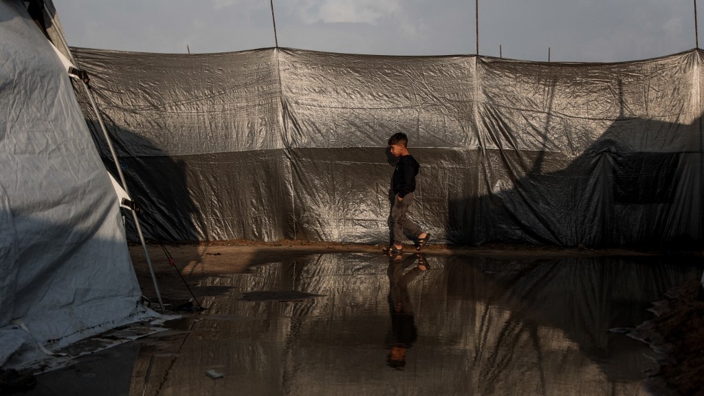 Rain and rubble: Gaza families face a double threat in makeshift homes