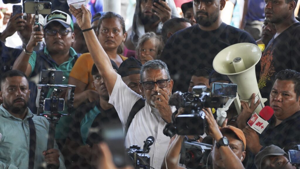 A legal fight is playing out around a Mexican migrant activist accused of human trafficking