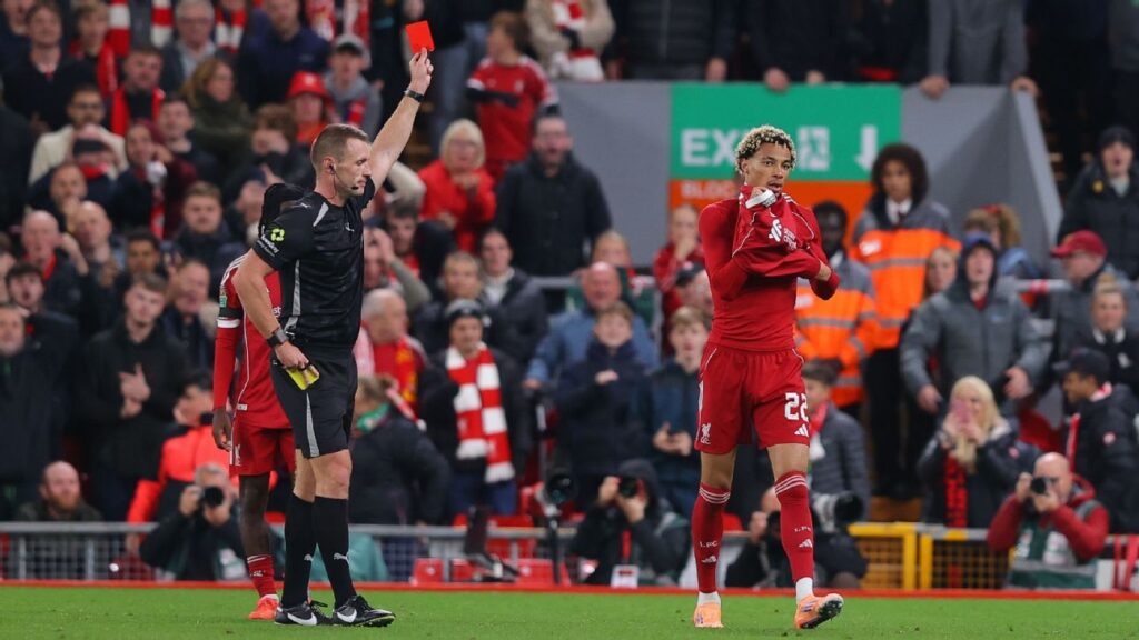 Liverpool’s Slot: Ekitike’s red card ‘needless and stupid’