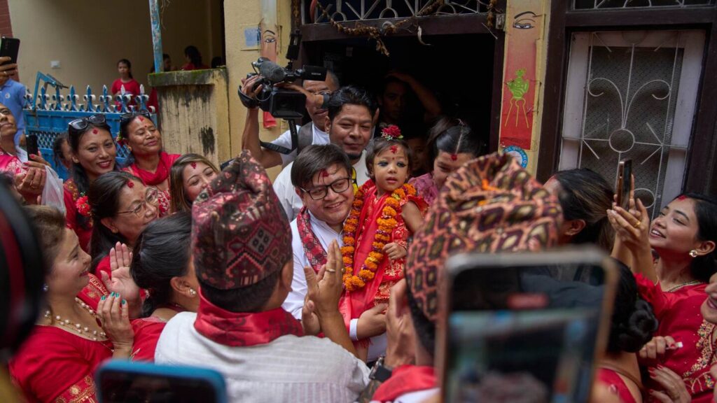 Nepal selects 2-year-old girl as new living goddess