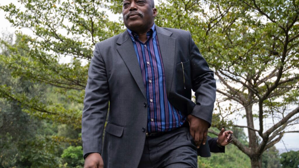 Former Congo leader Kabila appears at Kenya political meeting despite absentia death sentence