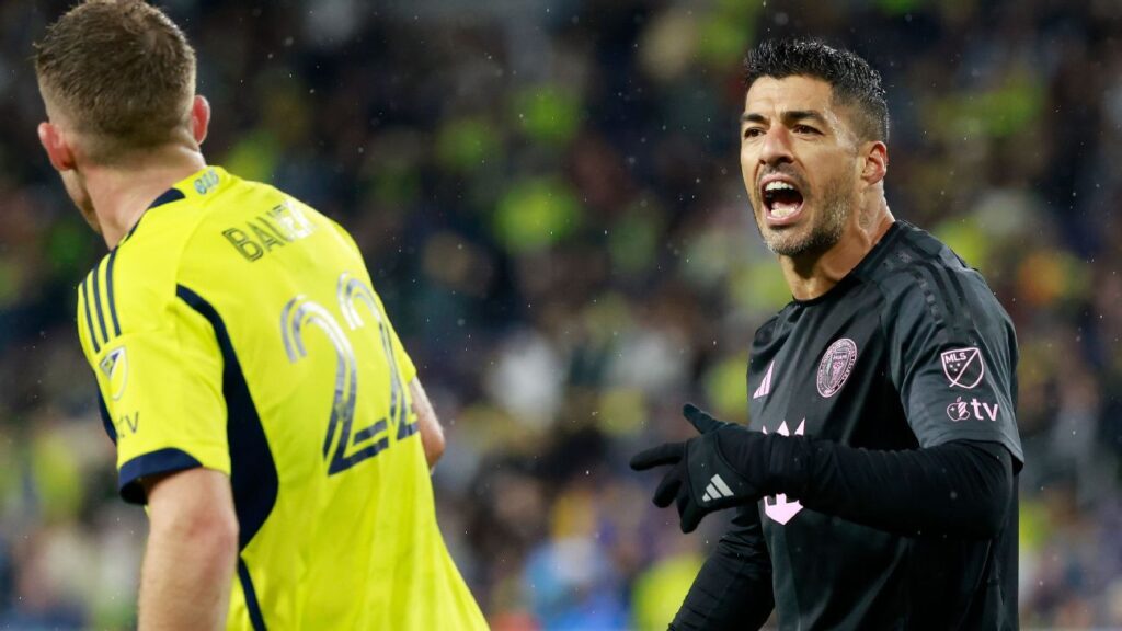 Miami coach on Luis Suárez playoff match ban: ‘very strange’