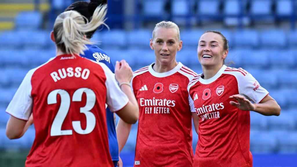 Arsenal see off Leicester as Man Utd win thriller against Brighton – Women’s Super League round-up | Football News