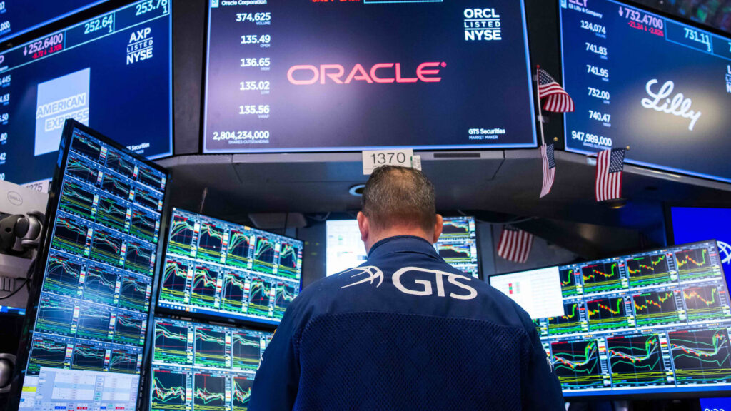 Wall Street AI tech slide extends; Oracle, Broadcom down