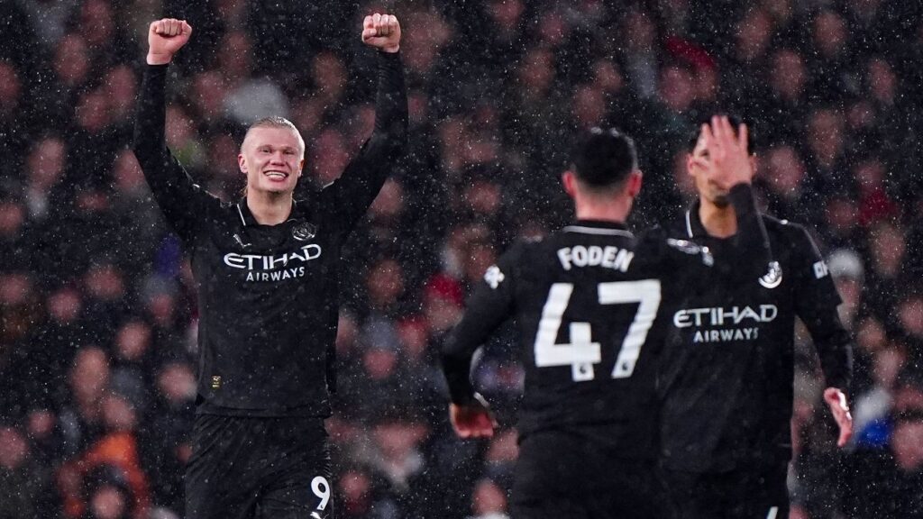 Man City’s Erling Haaland breaks Alan Shearer record with 100th goal