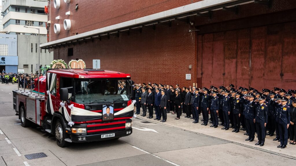 Hong Kongers mourn firefighter killed in city’s deadliest fire