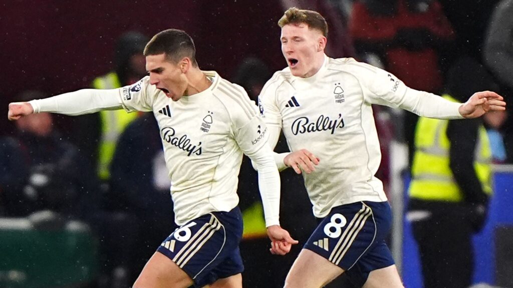 West Ham 1 – 2 N Forest