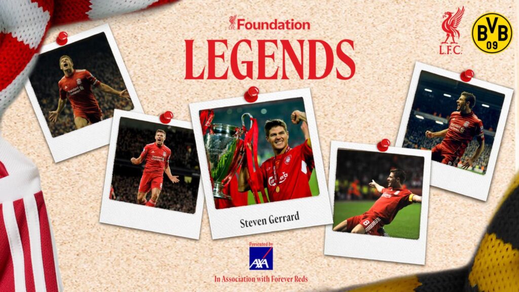 Steven Gerrard confirmed to play for LFC Legends v Borussia Dortmund