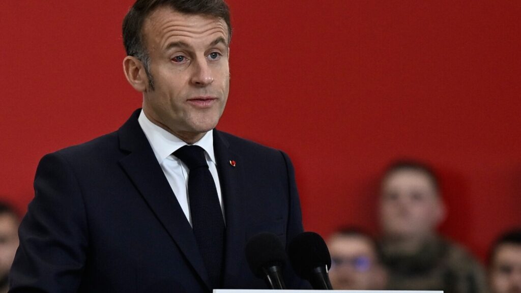 France’s Macron laughs off ‘harmless’ eye condition as he addresses troops
