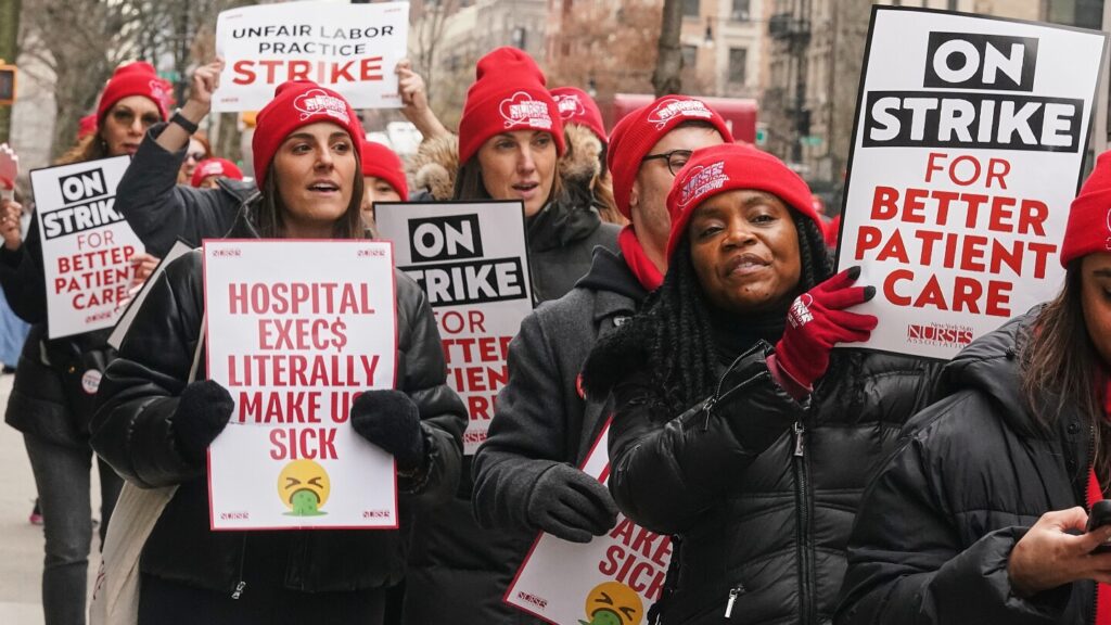 New York City nurses striking for a 3rd day as negotiations stall